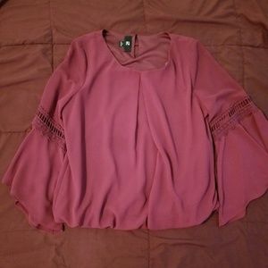 Maroon flowy blouse